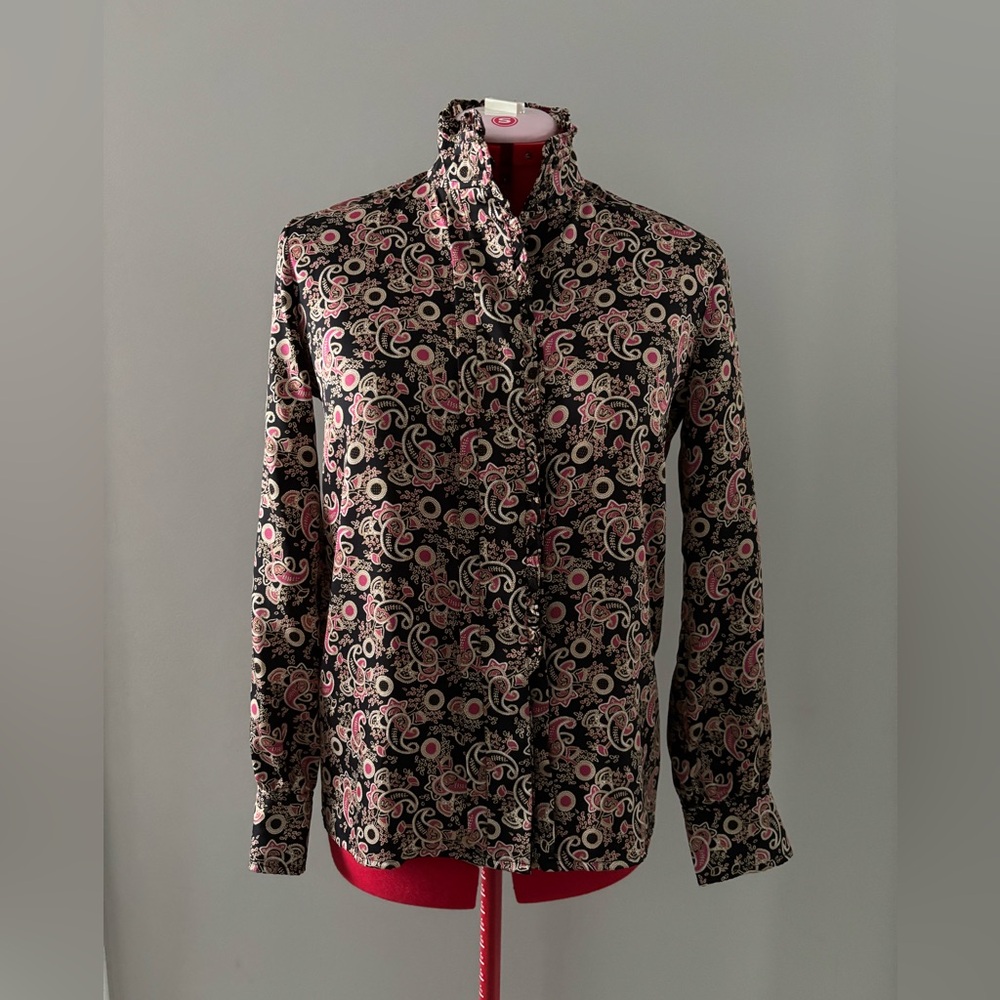 Sandro paisley pattern collar shirt size 1